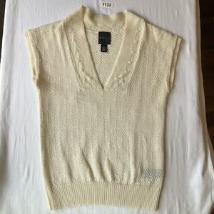 City Unltd. Knit to Shape Women’s Elegant Sleeveless V-neck Vest size S, Ivory